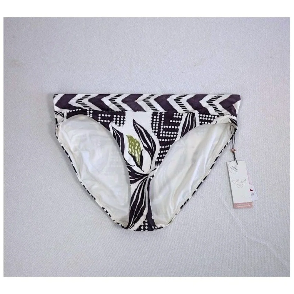 Calia Bikini Swim Bottom Womens Size XXL Mid Rise UPF Vacation Resort Floral New - Picture 7 of 7